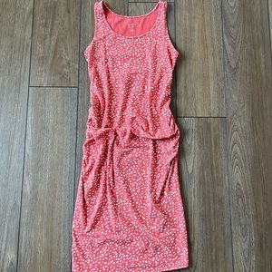 Bright Coral Sleeveless Maternity Dress